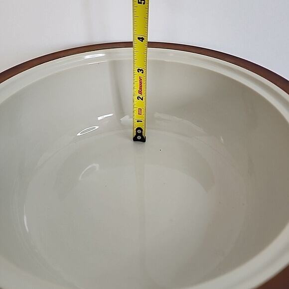 Vtg Sierra Stoneware Simplicity Round Covered Serving Bowl 9.5" X 4.5" Brown - Picture 6 of 14